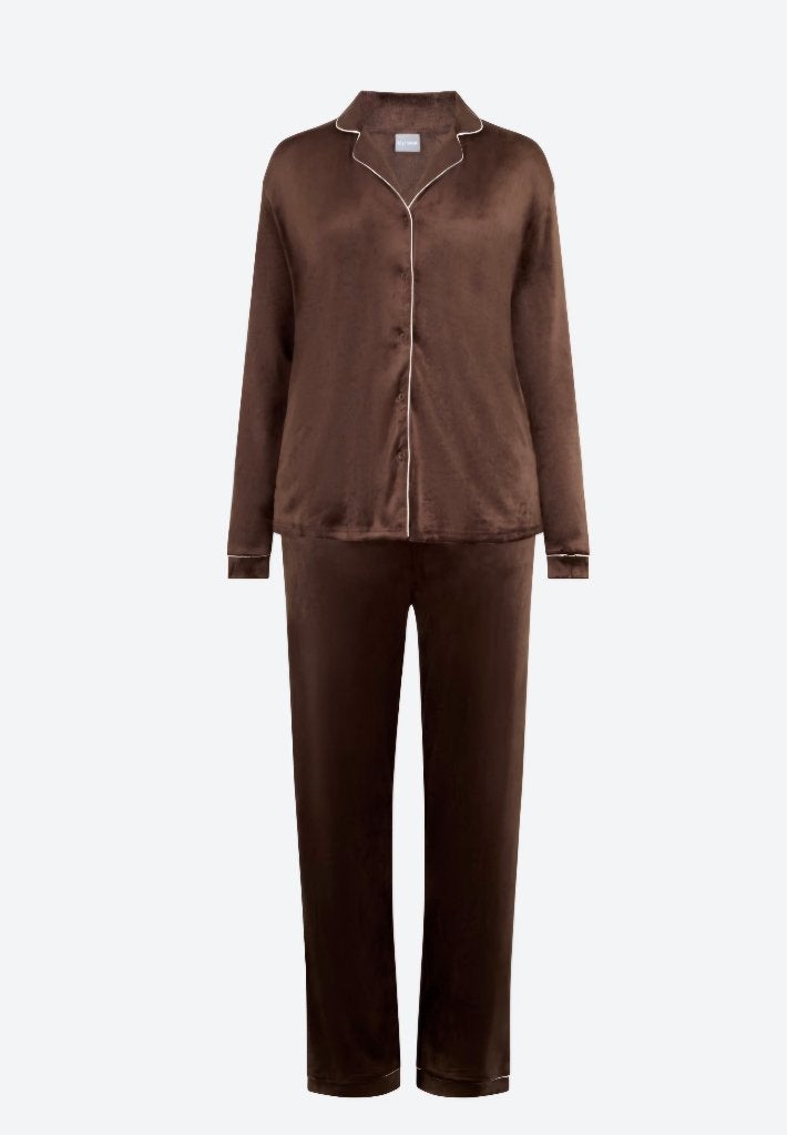 Twee nieuwe velvet pyjama's rood/bruin maat L, Kleding | Dames, Action, Ophalen of Verzenden, Nieuw, Maat 42/44 (L)