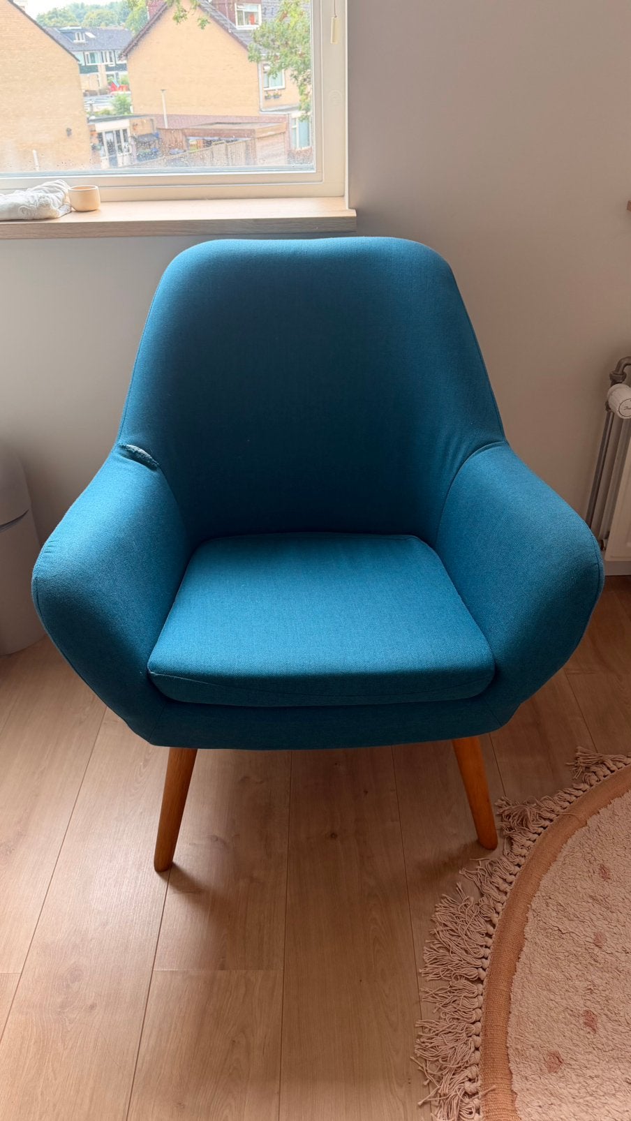 Blauwe fauteuil, Ophalen, Gebruikt, 75 tot 100 cm, 50 tot 75 cm