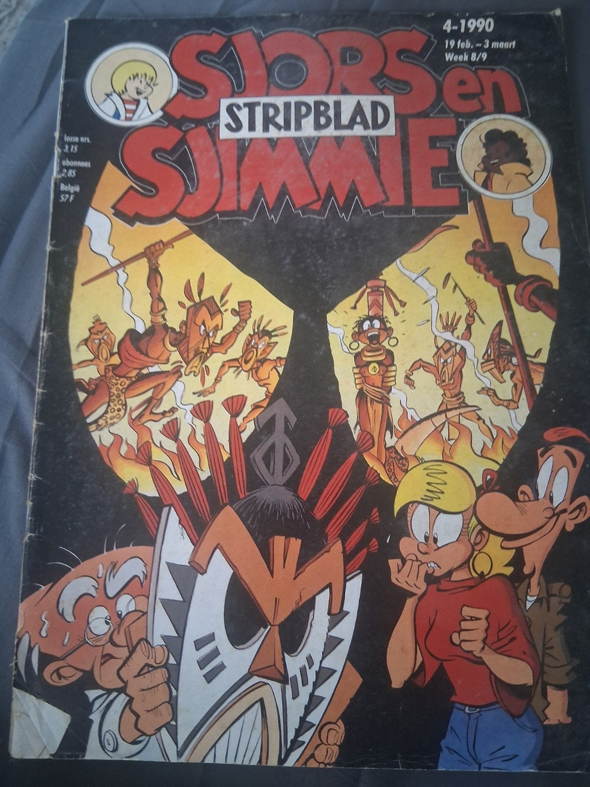 Sjors en Sjimmie Stripblad - 19 februari - 3 maart 1990, Eén stripboek, Ophalen of Verzenden, Gelezen