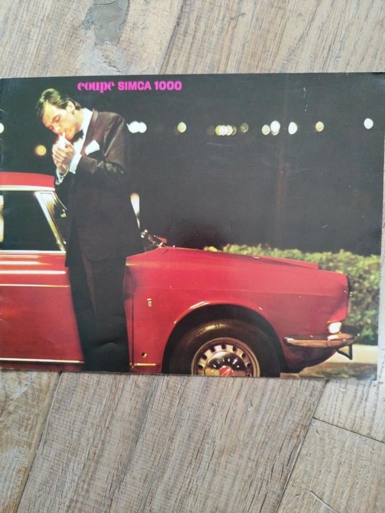 Simca Bertone 1000 Coupé brochure uit 1966 (Nederlands), Ophalen of Verzenden, Zo goed als nieuw, Simca