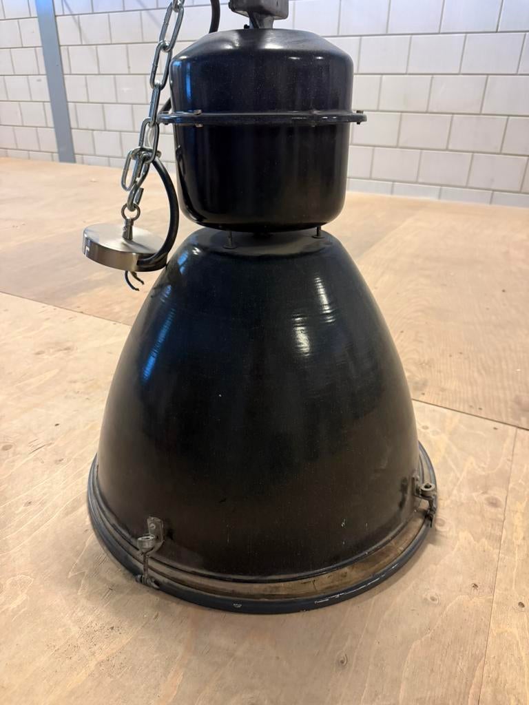 Industriële hanglamp, Huis en Inrichting, Lampen | Hanglampen, Ophalen, Gebruikt, Metaal, Minder dan 50 cm