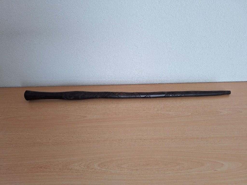 Afrikaanse African blackwood wandelstok / staf, 90 cm, Diversen, Ophalen, Zo goed als nieuw
