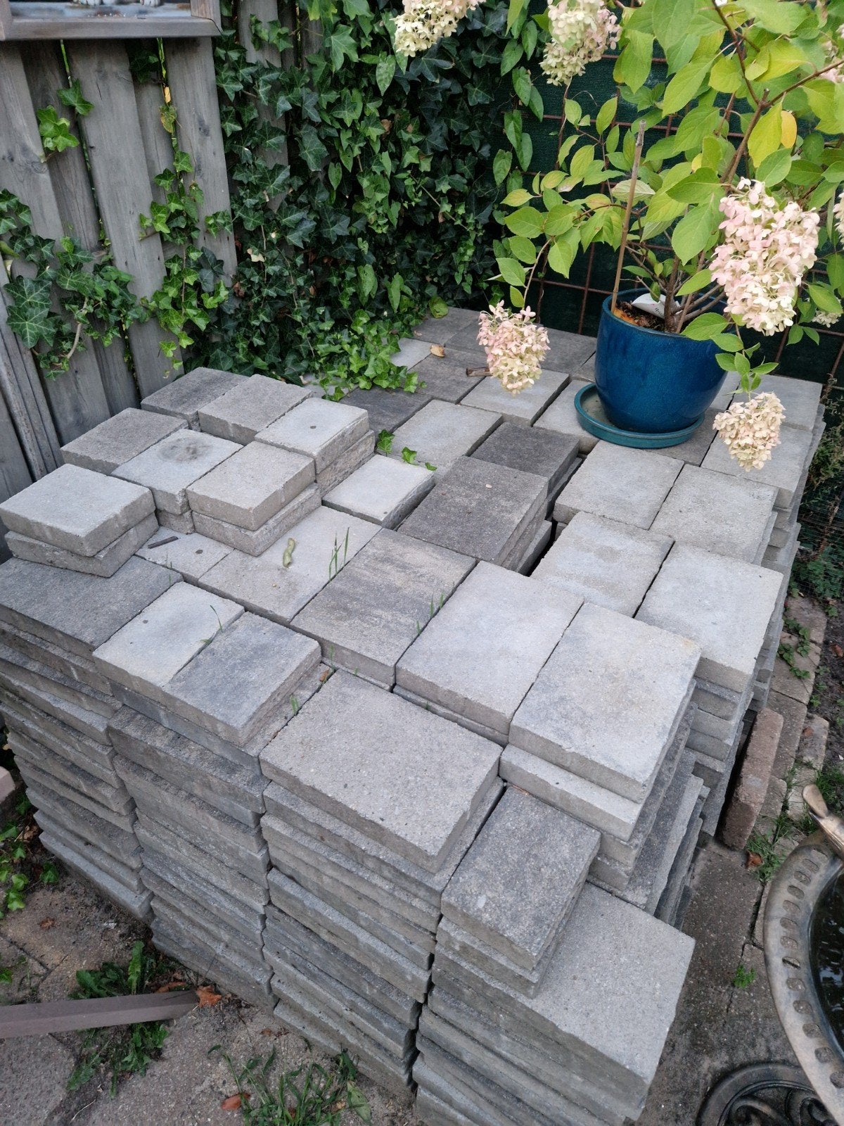Teras tegels 20x30x5 cm met motief, Tuin en Terras, Ophalen, Gebruikt, Beton, Terrastegels