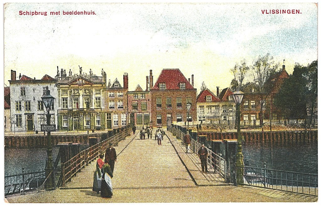 700498 Vlissingen Zeeland 1912 Schipbrug Gelopen
