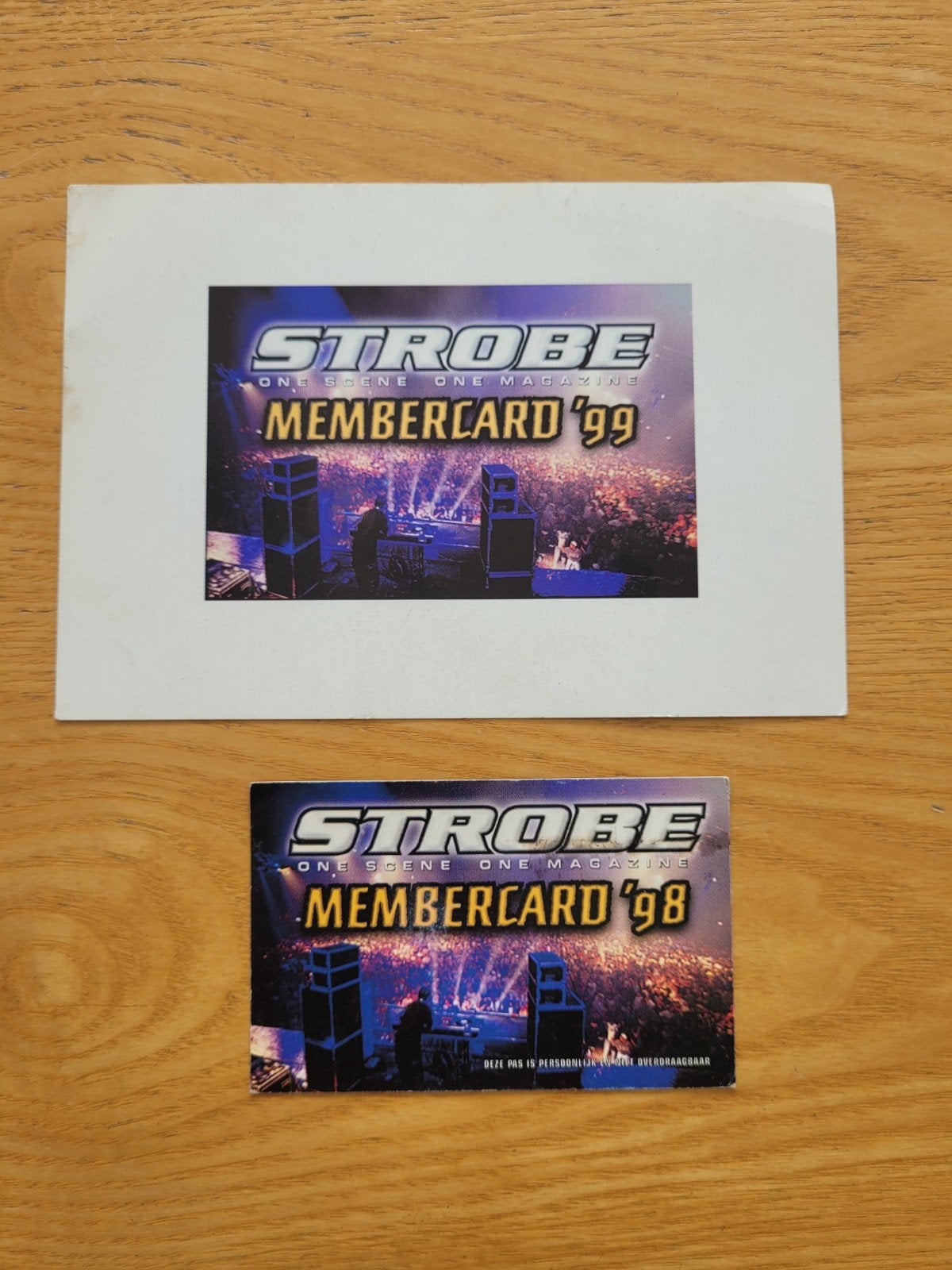 strobe magazine membercards ( hardcore gabber thunderdome ), Ophalen of Verzenden, Zo goed als nieuw