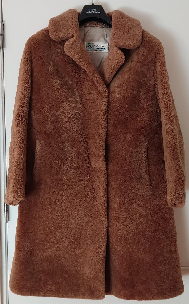 Vintage lammy / shearling dames jas – Kara Trutnov, Ophalen of Verzenden, Gedragen, Bruin