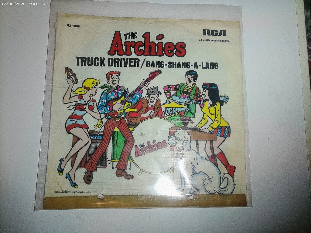 The Archies - Bang Shang a lang / Truck Driver, Fotohoes, Ophalen of Verzenden, Gebruikt, Pop