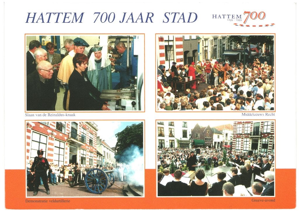 43625 Hattem 700 jaar stad _Nette oude kaart Onbeschreven, Verzenden, 1980 tot heden, Ongelopen, Gelderland