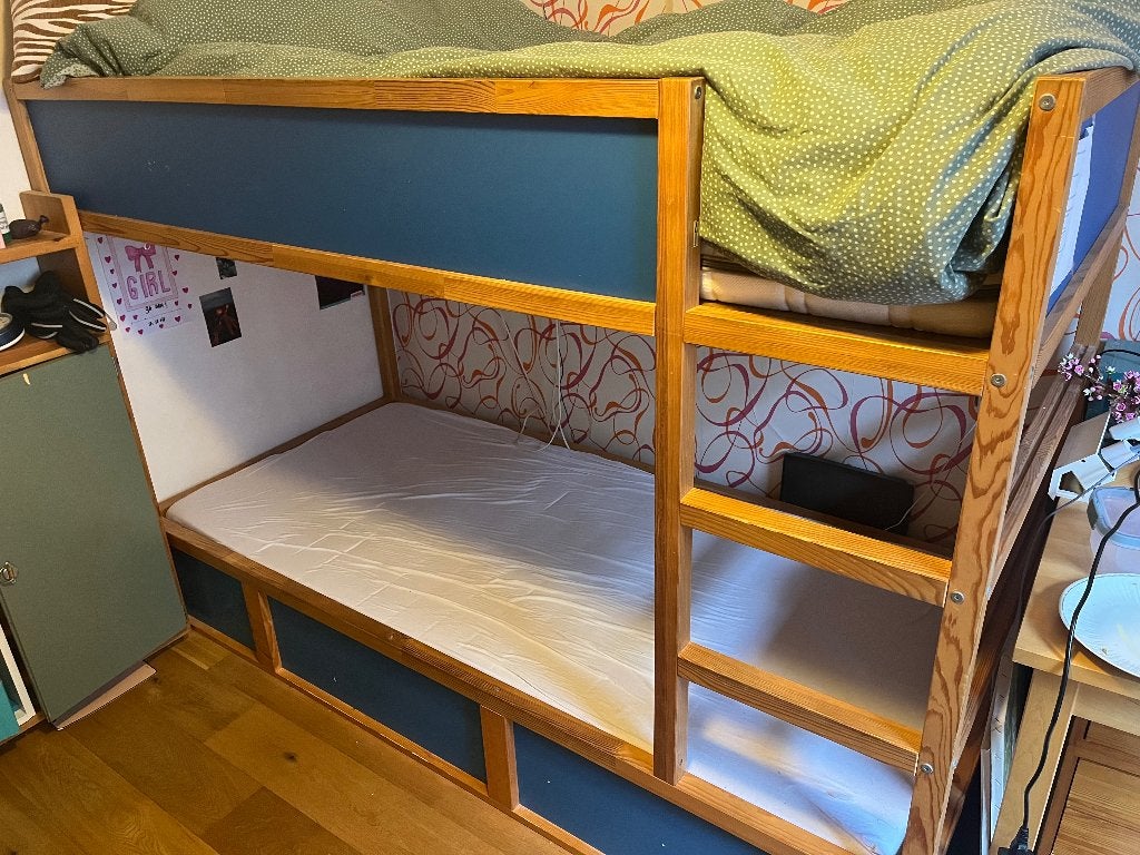 Stapelbed, Ophalen, Gebruikt, 90 cm, Eenpersoons