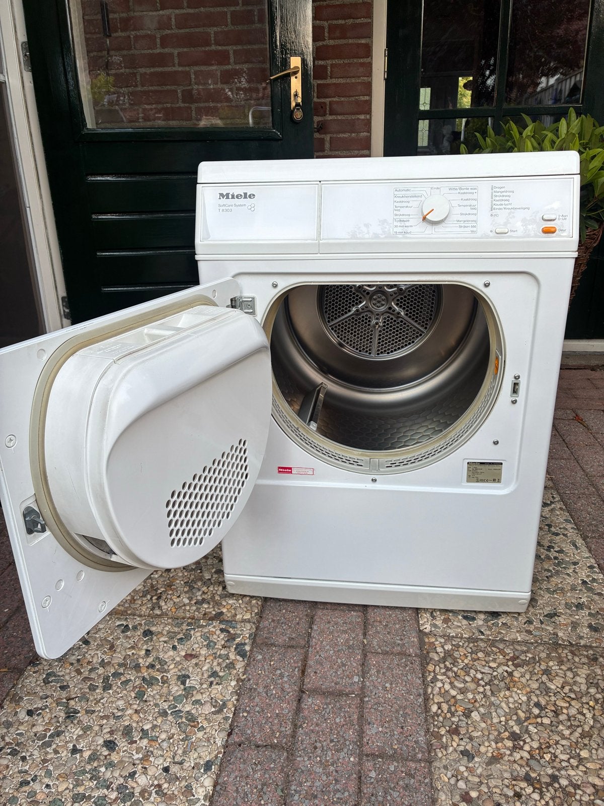 Miele T 8303 SoftCare System wasdroger, Ophalen, 6 tot 8 kg, Gebruikt, Luchtafvoer