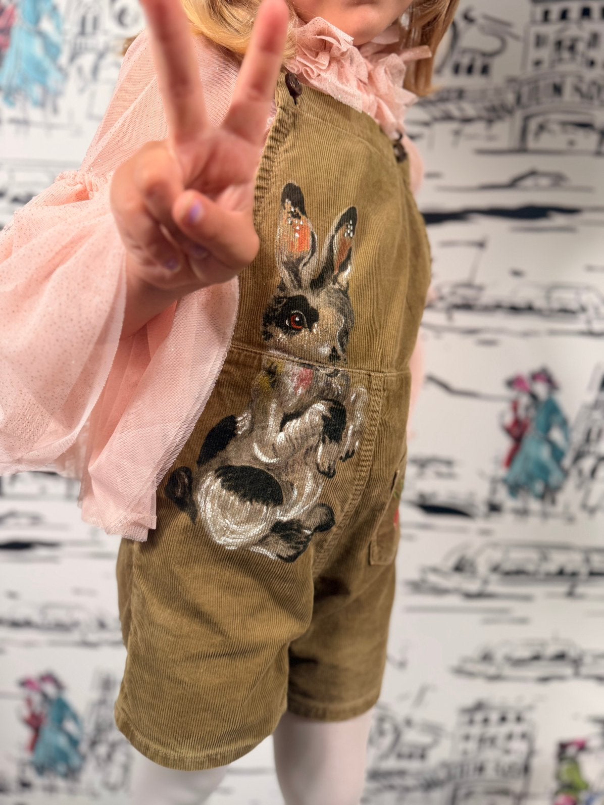 Gucci kids zeldame konijn print overall maat 98-104, Kinderen en Baby's, Kinderkleding | Maat 98, Overige typen, Verzenden, Jongen of Meisje