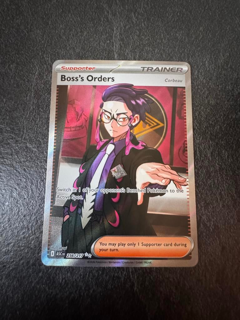 Pokémon TCG: Boss's Orders (Corbeau) 256/217 Full Art, Ophalen of Verzenden, Zo goed als nieuw