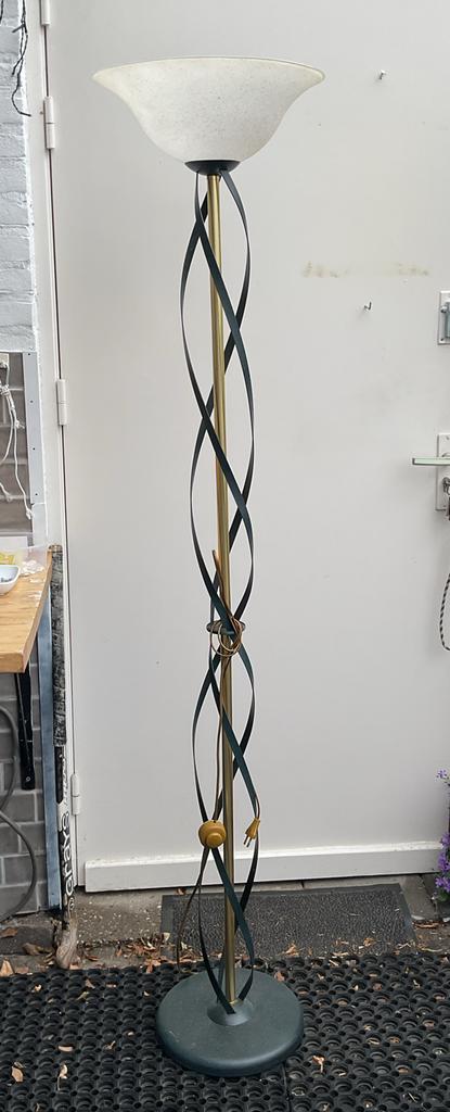 Vintage vloerlamp met spiraal design, Ophalen, Gebruikt, Metaal, 150 tot 200 cm