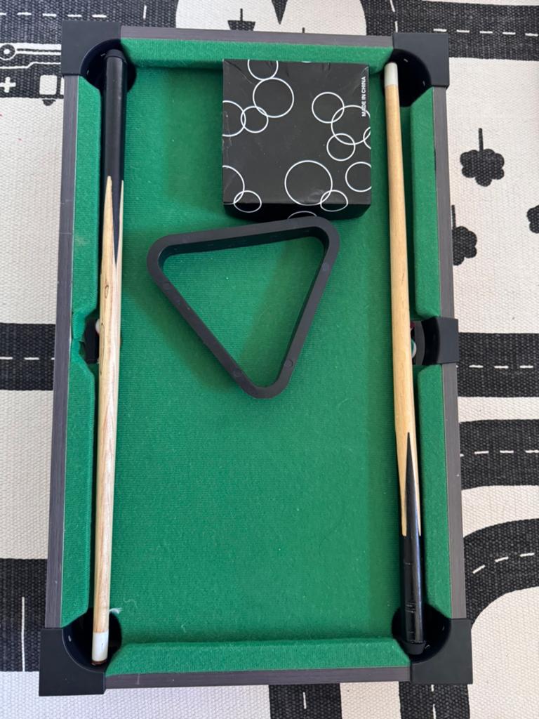 Mini Pooltafel met accessoires, Ophalen of Verzenden, Zo goed als nieuw, Pooltafel