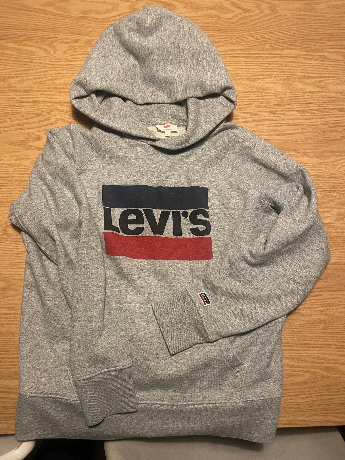 Levi's Hoodie Grijs met Logo - Maat S, Ophalen, Zo goed als nieuw, Lange mouw, Maat 36 (S)