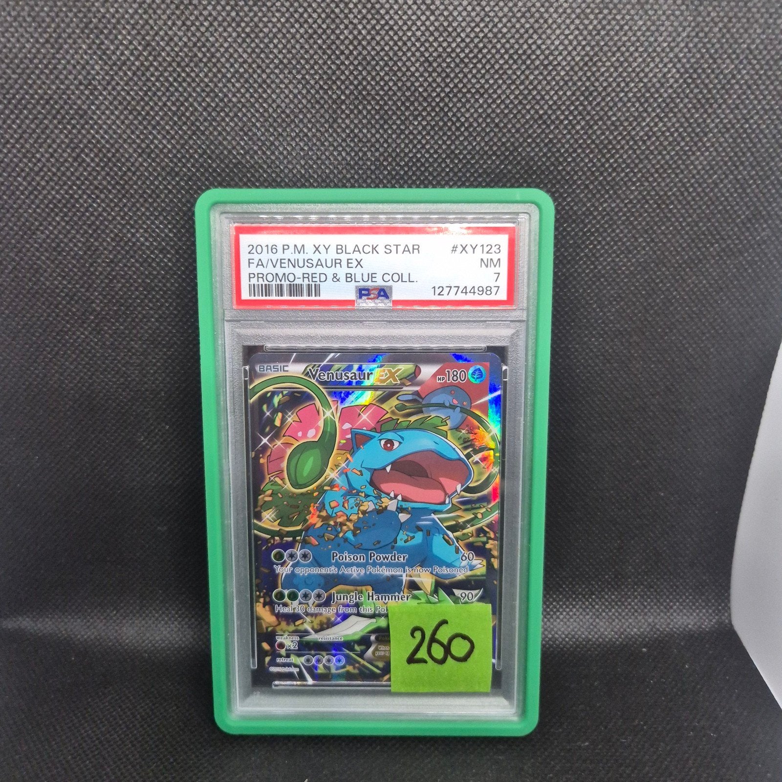 Fa/Venusaur Promo Red & Blue Cill Black Star PSA 7, Ophalen of Verzenden, Zo goed als nieuw