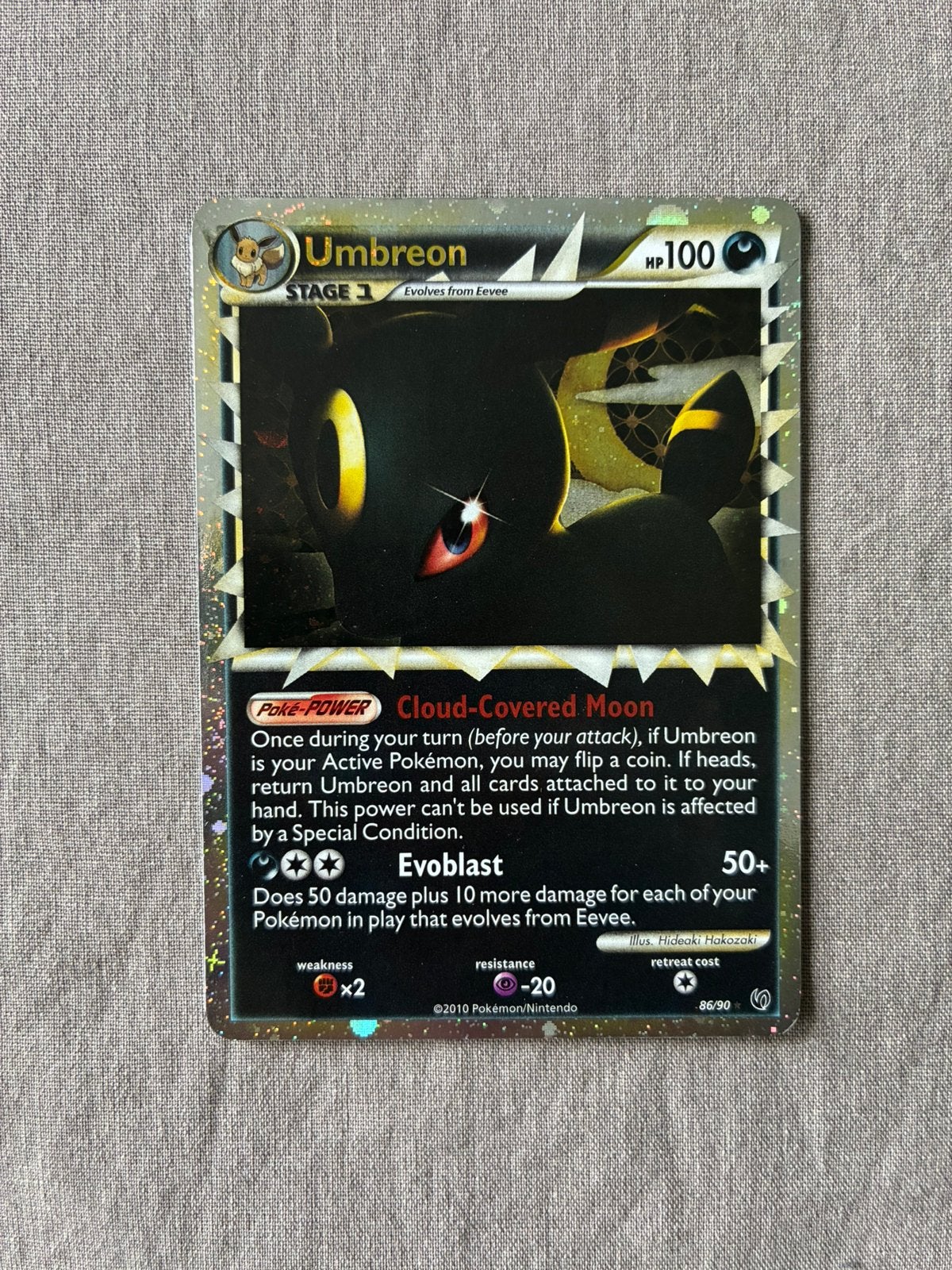 Umbreon Prime Undaunted, Ophalen of Verzenden, Zo goed als nieuw, Losse kaart, Foil