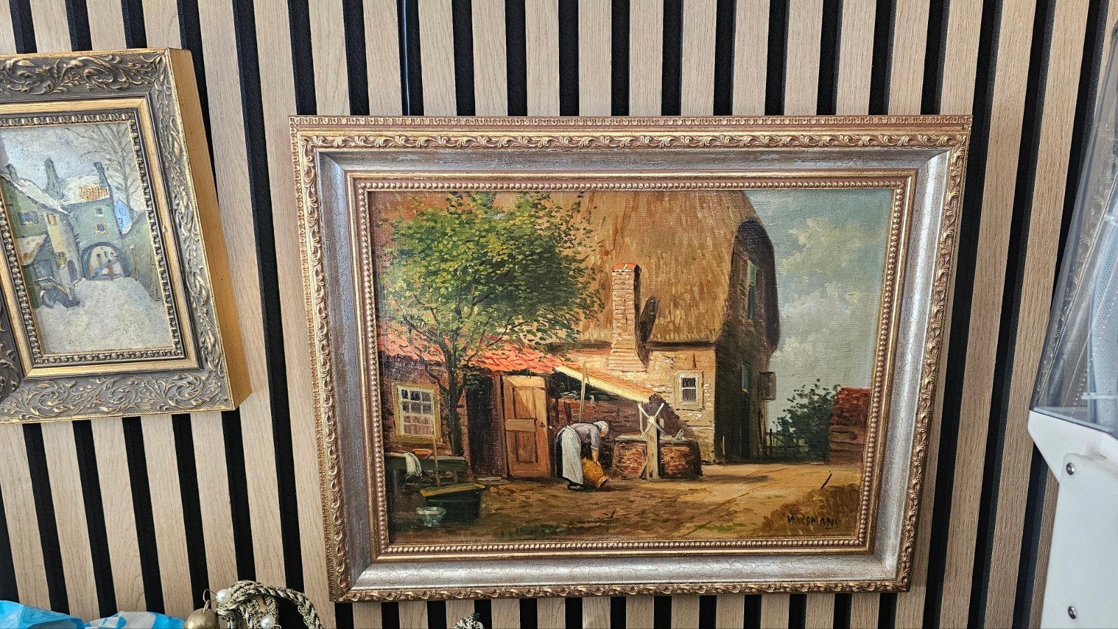 P.J.A. Wagemans schilderij boerenerf gesigneerd, Ophalen of Verzenden