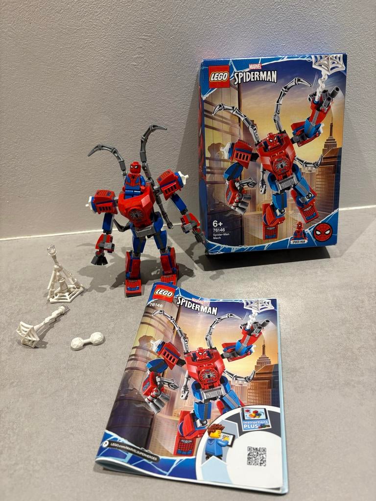 LEGO Spider-Man Mech 76146 met doos en instructies, Kinderen en Baby's, Speelgoed | Duplo en Lego, Zo goed als nieuw, Lego, Complete set