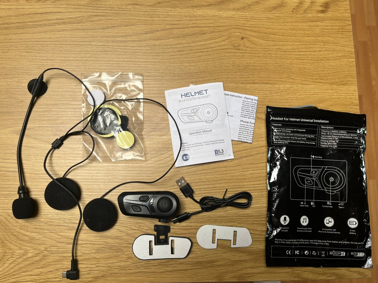 Helm headset Bluetooth, Ophalen of Verzenden, Nieuw, Overige typen, Universeel