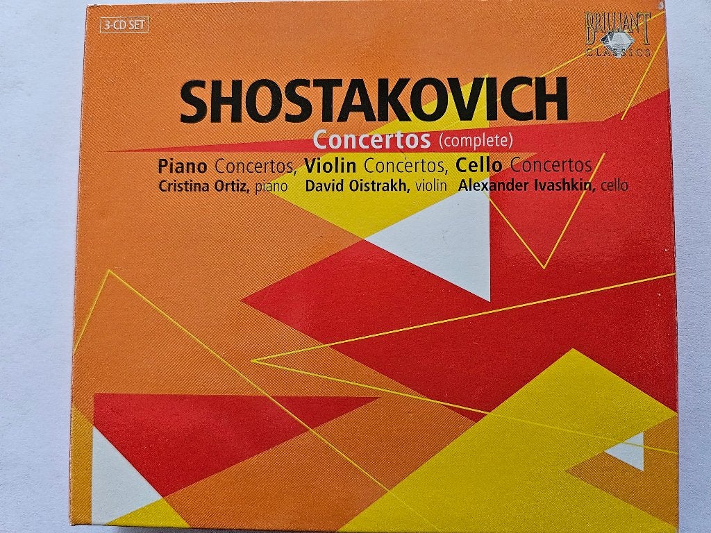3CD Shostakovich - Complete Piano Viool + Cello concerten, Ophalen of Verzenden, Zo goed als nieuw, Romantiek, Orkest of Ballet