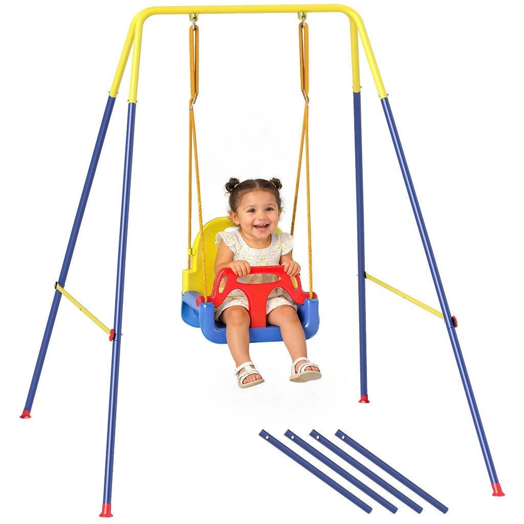Prachtige babyschommel met opvouwbaar stalen frame