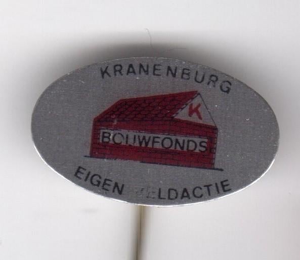 Speldje BOUWFONDS KRANENBURG EIGEN VELDACTIE (A8), Ophalen of Verzenden, Gebruikt, Overige onderwerpen