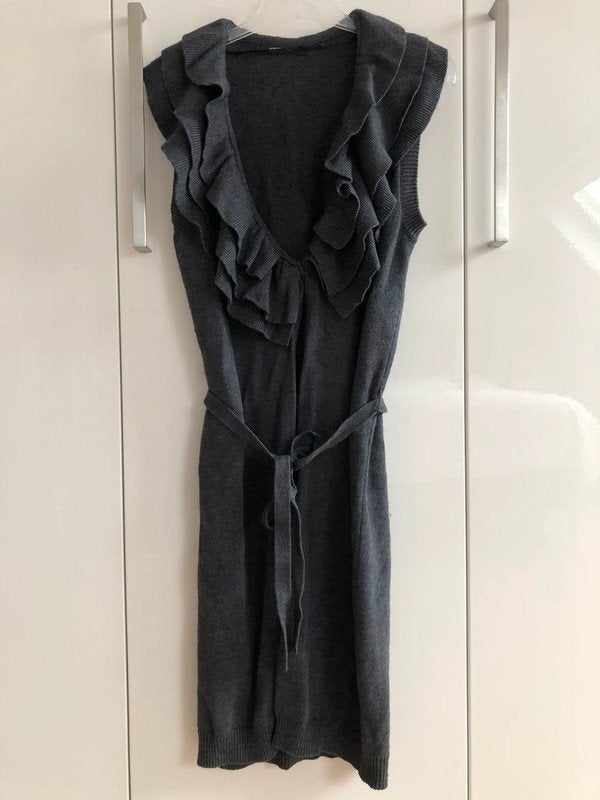 Yaya lang vest grijs M - Mouwloos gilet met angora en wol, Kleding | Dames, Truien en Vesten, Maat 38/40 (M), Ophalen of Verzenden