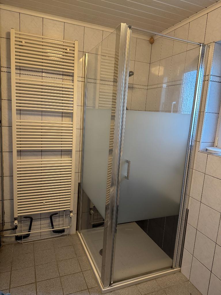 Douchebak, vaste wand, douchedeur, kraanwerk, Doe-het-zelf en Verbouw, Sanitair, Ophalen, Gebruikt, Douche