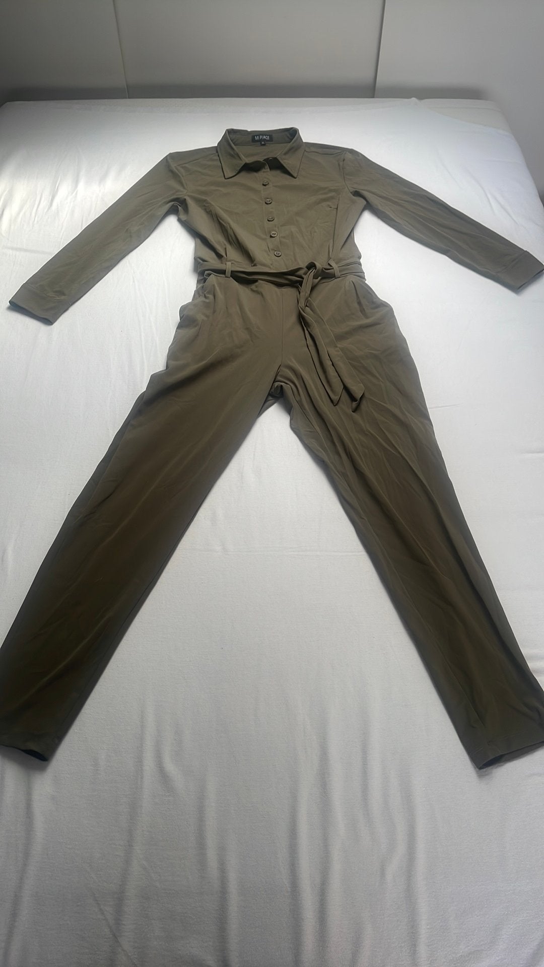 Mi Piace jumpsuit maat XL khaki, Kleding | Dames, Ophalen of Verzenden, Zo goed als nieuw, Maat 46/48 (XL) of groter