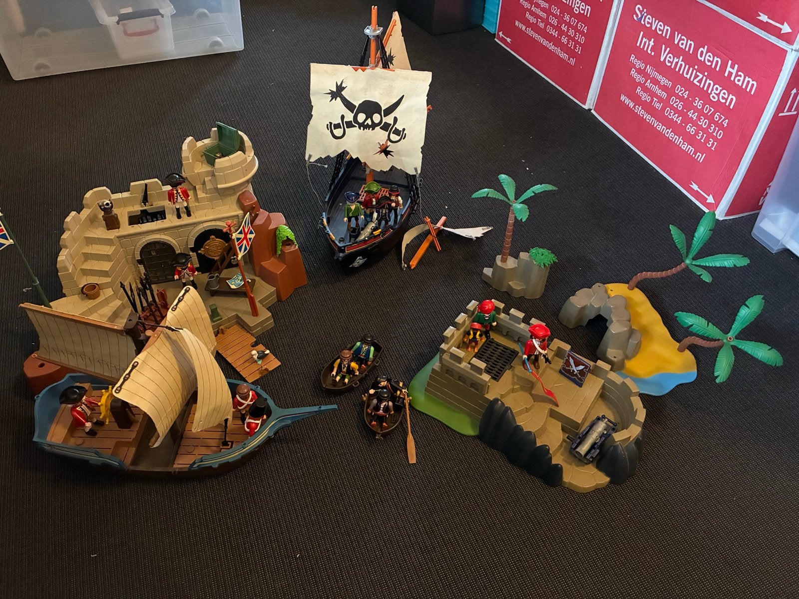 Playmobil Piratensets: 2 Boten, Eiland & Veel Poppetjes, Kinderen en Baby's, Speelgoed | Playmobil, Pirates, Gebruikt, Complete set
