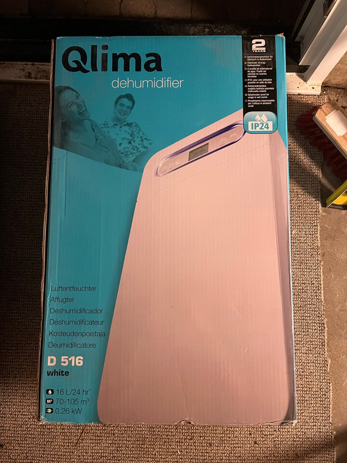 Qlima D 516 Luchtontvochtiger - Wit, Ophalen, Zo goed als nieuw, Luchtontvochter