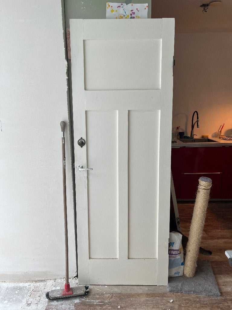 Jaren 30 stijl paneeldeur voor WC of badkamer, Ophalen, Gebruikt, Minder dan 80 cm, Binnendeur