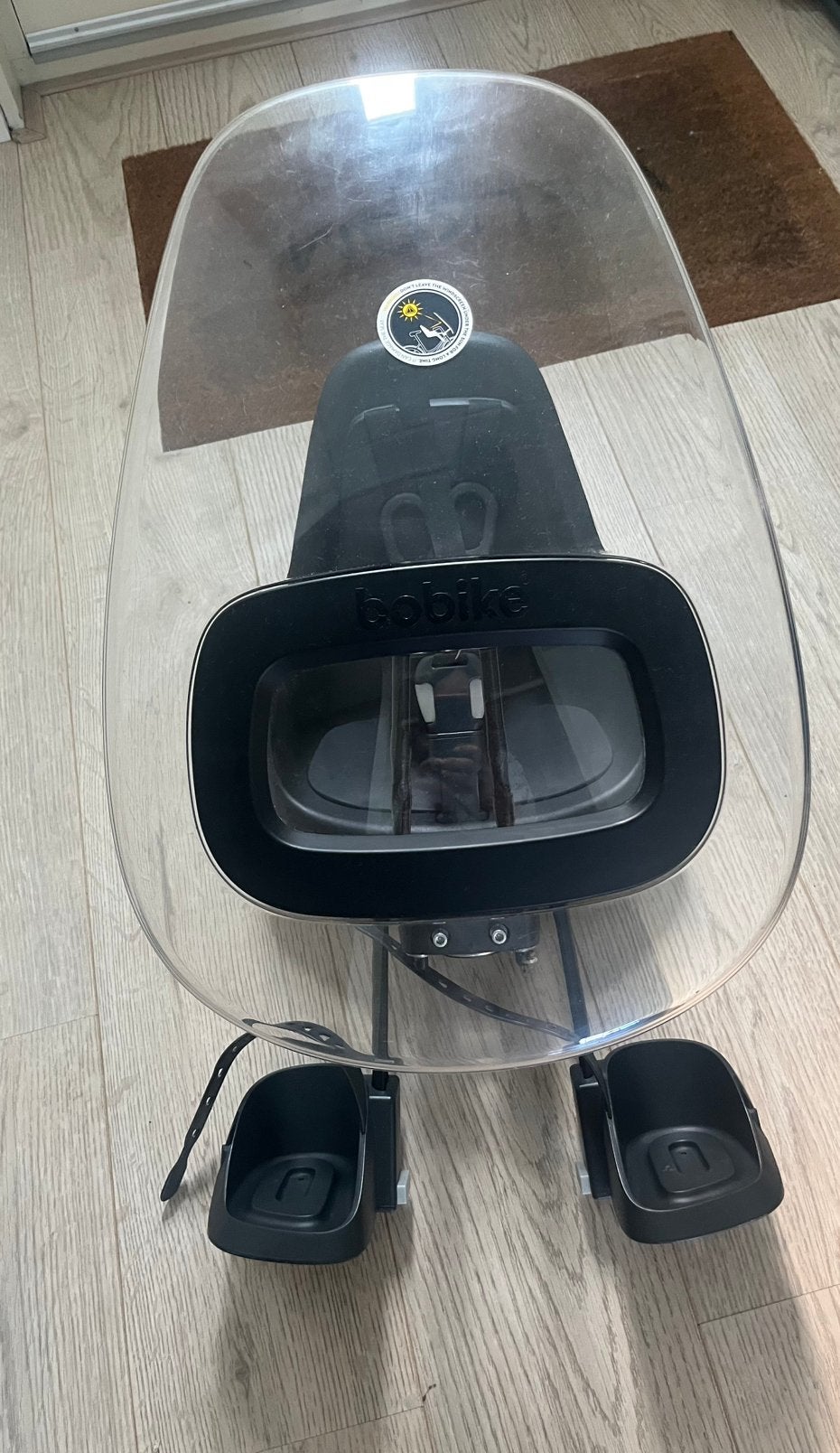Bobike Exclusive Mini fietsstoeltjep met windscherm, Ophalen, Zo goed als nieuw, 0 t/m 13 kg, Voorzitje