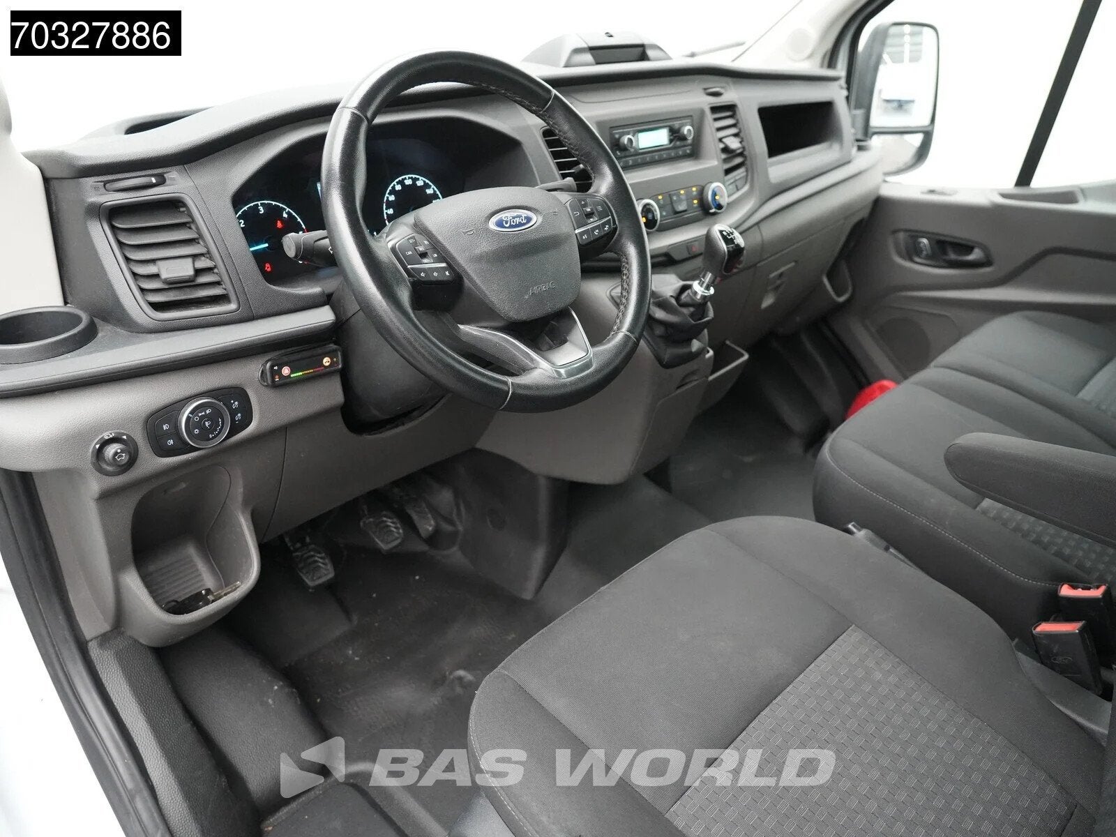 Ford Transit 130pk Kipper Dubbellucht Trekhaak Airco Cruise, Stof, 4 cilinders, Wit, Bedrijf