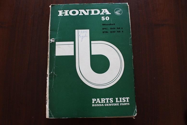 Honda PC50 PS50 bromfiets onderdelen boek parts list, Ophalen of Verzenden, Gebruikt