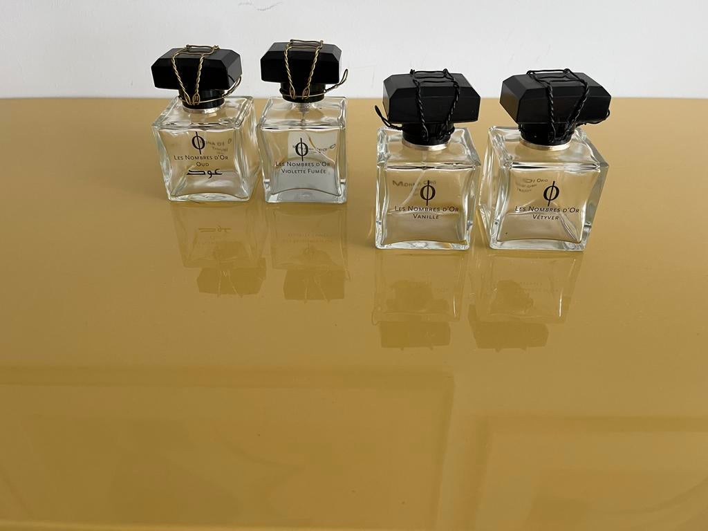 Lege parfumflesjes Mona di Orio Les Nombres d'Or, Ophalen of Verzenden, Gebruikt