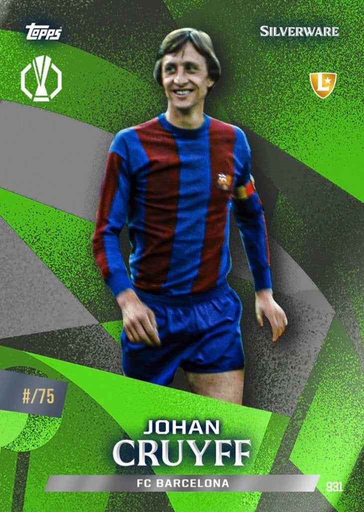 Johan Cruyff Topps Silverware /75, Verzenden, Zo goed als nieuw, Plaatje