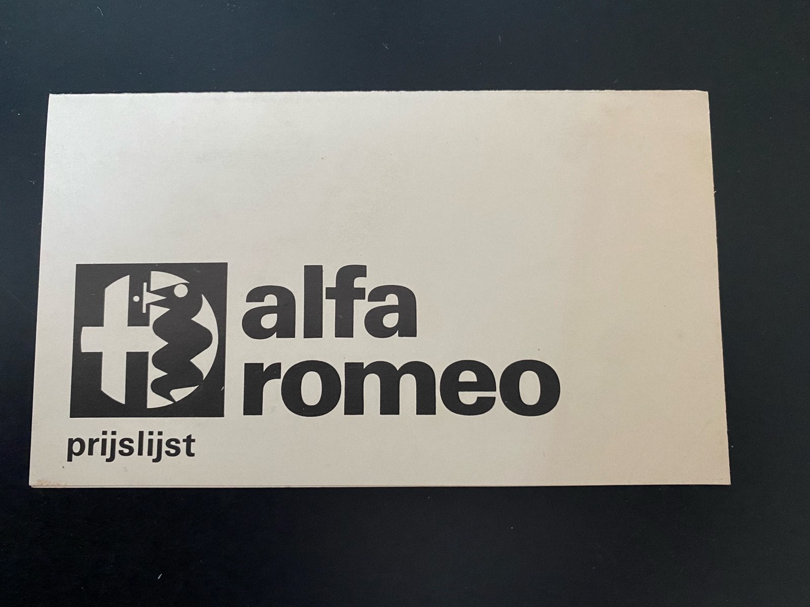 Alfa Romeo prijslijst Nr.4 - 13-2-1969, Verzenden, Zo goed als nieuw, Alfa Romeo