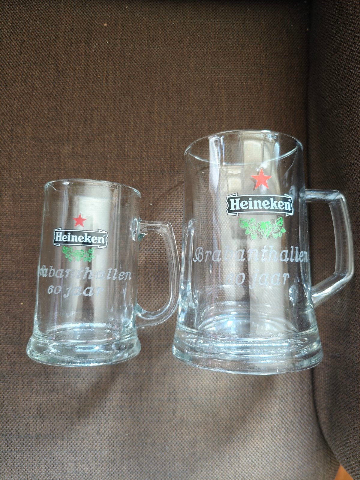 Twee Heineken pullen Brabanthallen 60 jaar, Verzamelen, Biermerken, Ophalen of Verzenden, Nieuw, Pul(len), Heineken