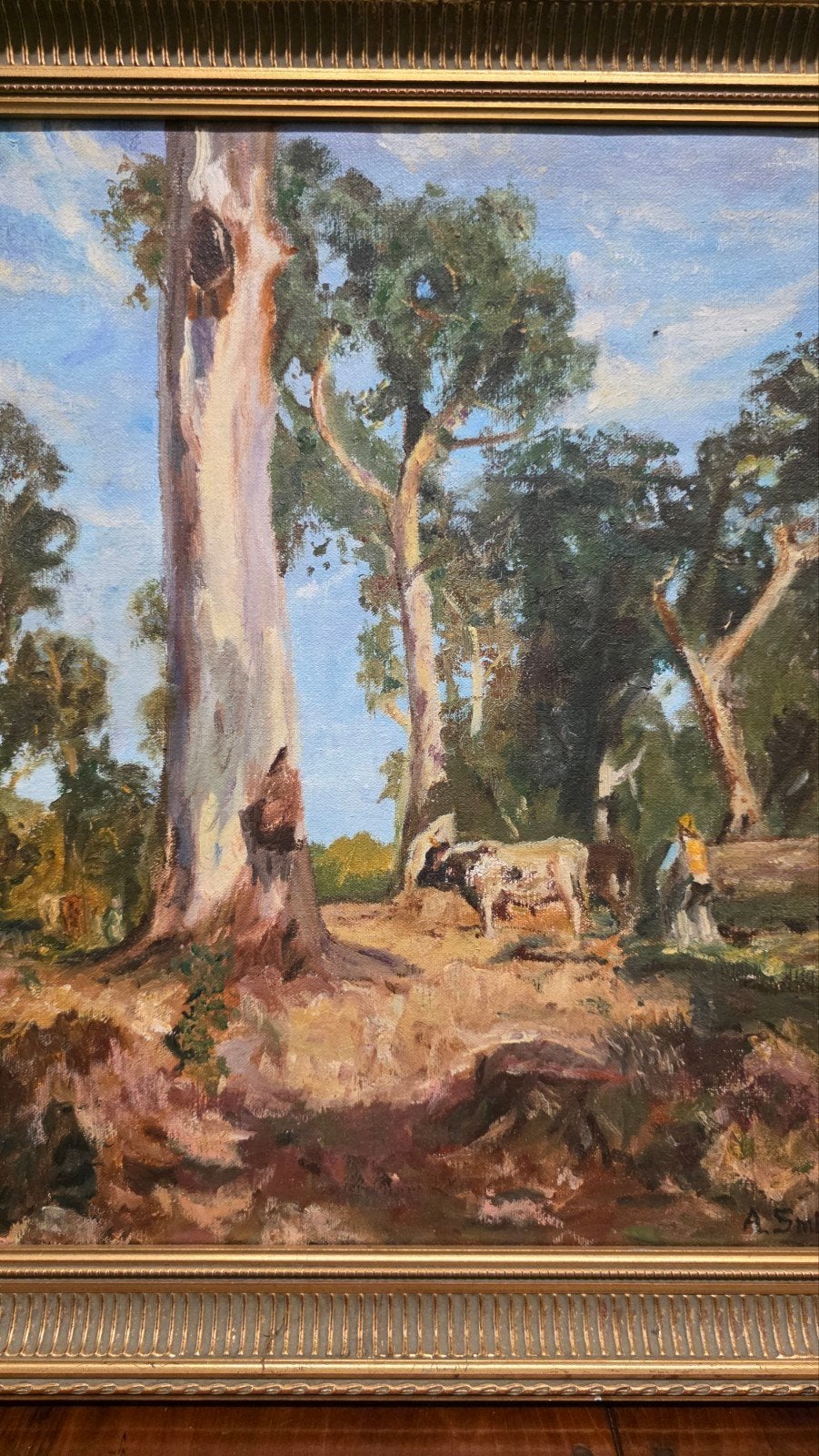 groot antiek gesigneerd schilderij, Ophalen