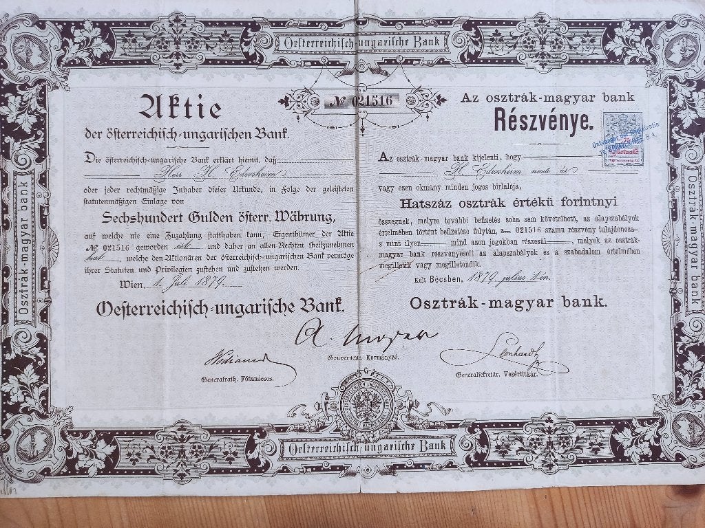 Oud aandeel, Ophalen of Verzenden, Voor 1920, Aandeel