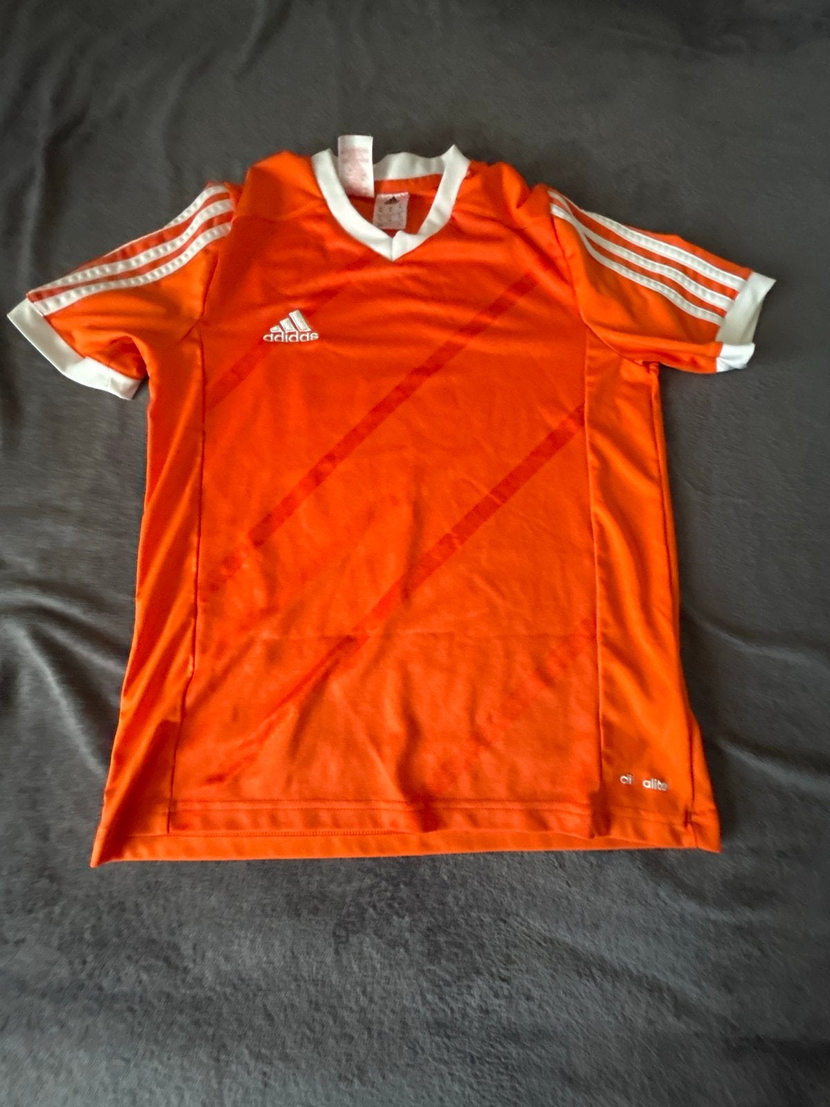 Adidas shirt oranje - Maat 140 (XL), Ophalen of Verzenden, Gedragen, Overige maten, Oranje