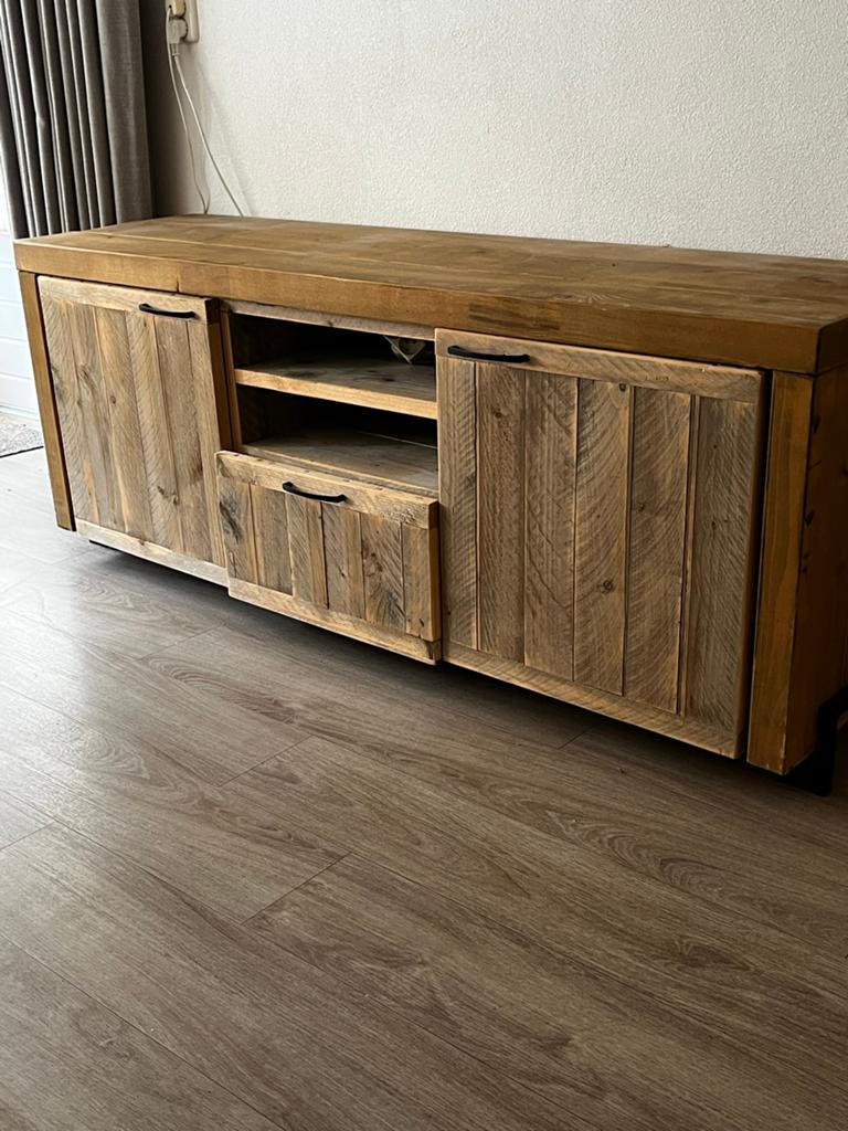 Steigerhout Dressoir/TV-kast - 170x50x70 cm, Ophalen, Gebruikt, 150 tot 200 cm, Minder dan 100 cm