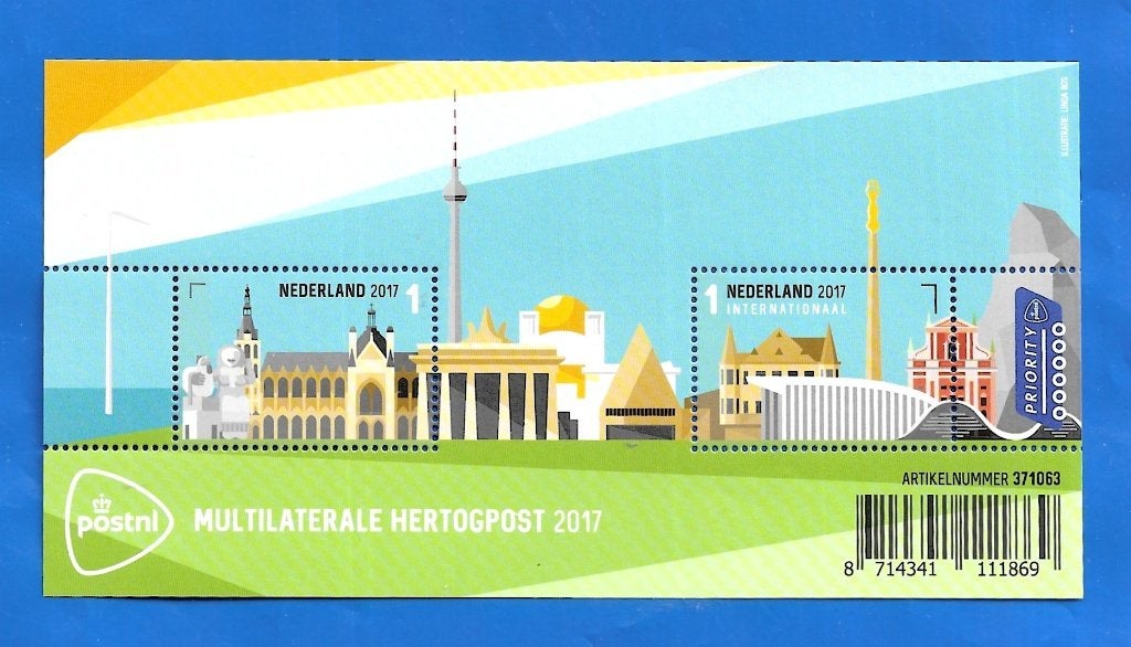 NVPH 3565 Multilaterale Hertogpost - 2017, Postzegels en Munten, Verzenden, Na 1940, Postfris