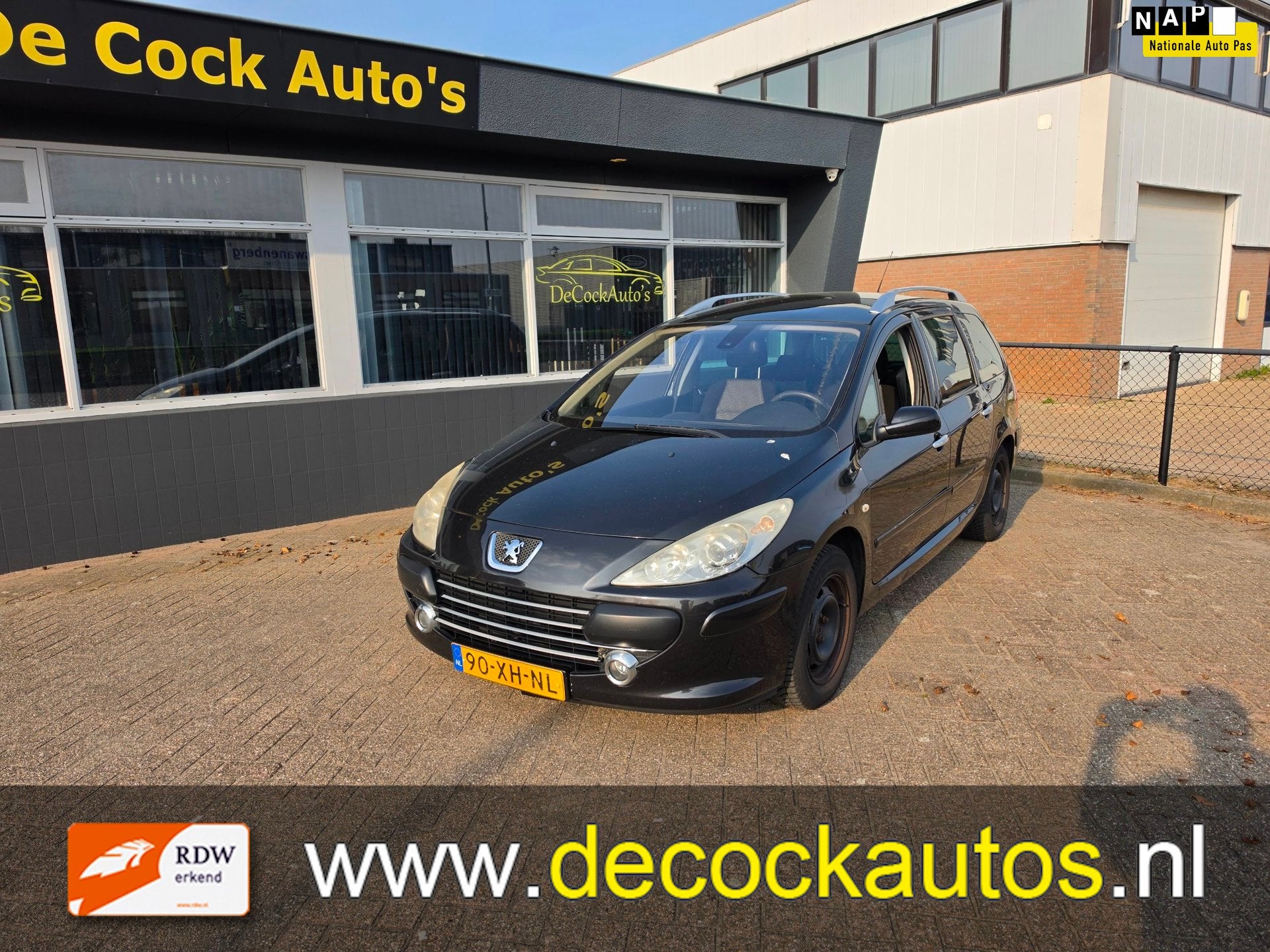 Peugeot 307 SW 1.6-16V Premium/TREKHAAK/ APK 07-2027, Auto's, Peugeot, Gebruikt, 4 cilinders, 715 kg, Zwart