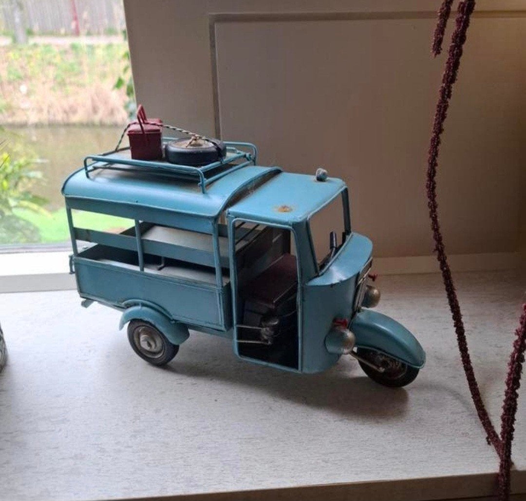 Decoratieve Tuk Tuk model - Blauw, Ophalen of Verzenden, Gebruikt, Auto's