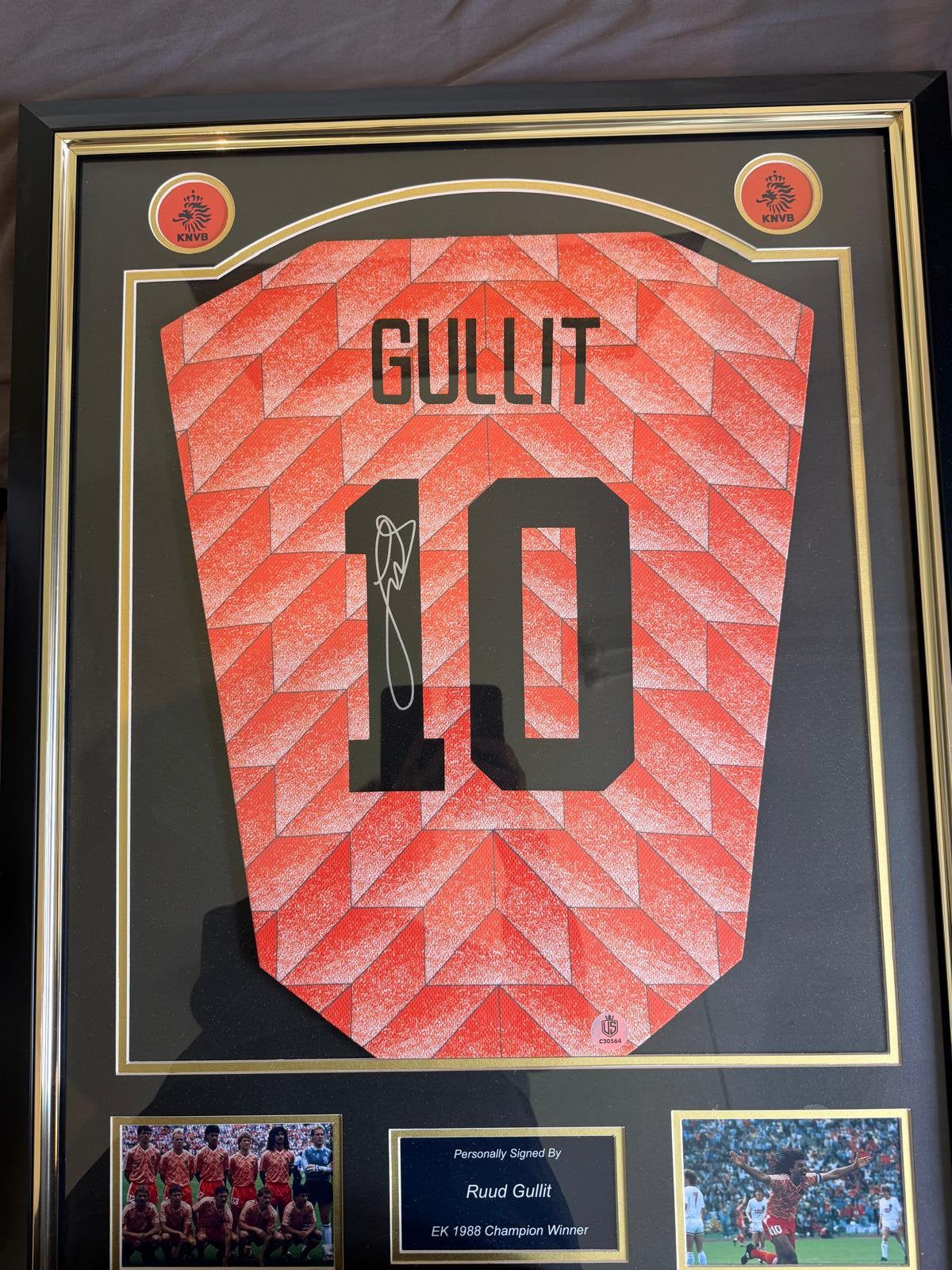 Gesigneerd Ruud Gullit shirt, Ophalen, Zo goed als nieuw, Buitenlandse clubs, Shirt
