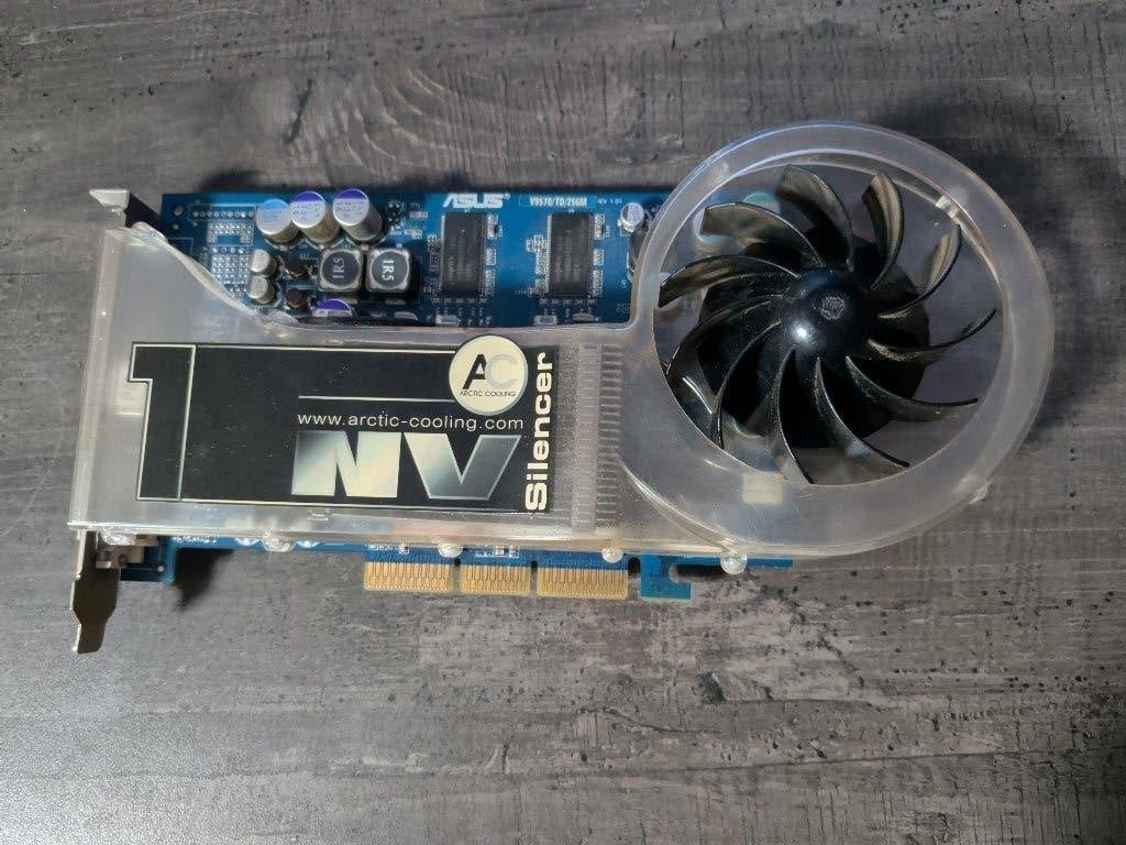 Vintage ASUS V9570 TD 256MB AGP (NVIDIA GeForce FX 5700), Computers en Software, Gebruikt, Verzenden, Tv-Out, AGP