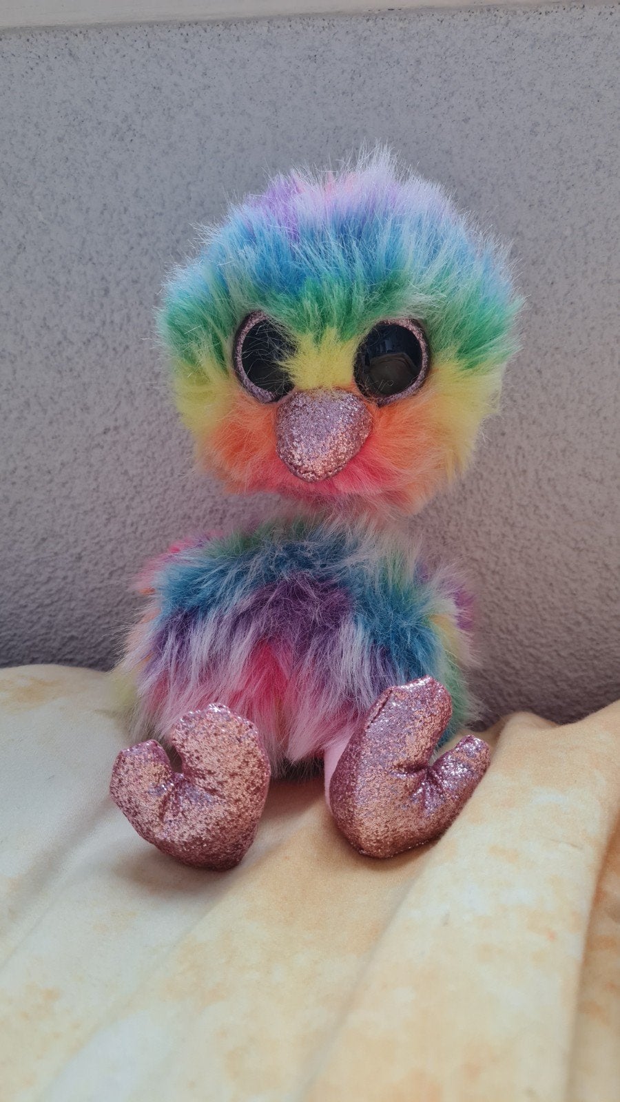 Regenboog TY Struisvogel Knuffel, Ophalen, Overige karakters, Overige typen, Meerkleurig